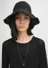 Paper straw hat black sold by Toteme