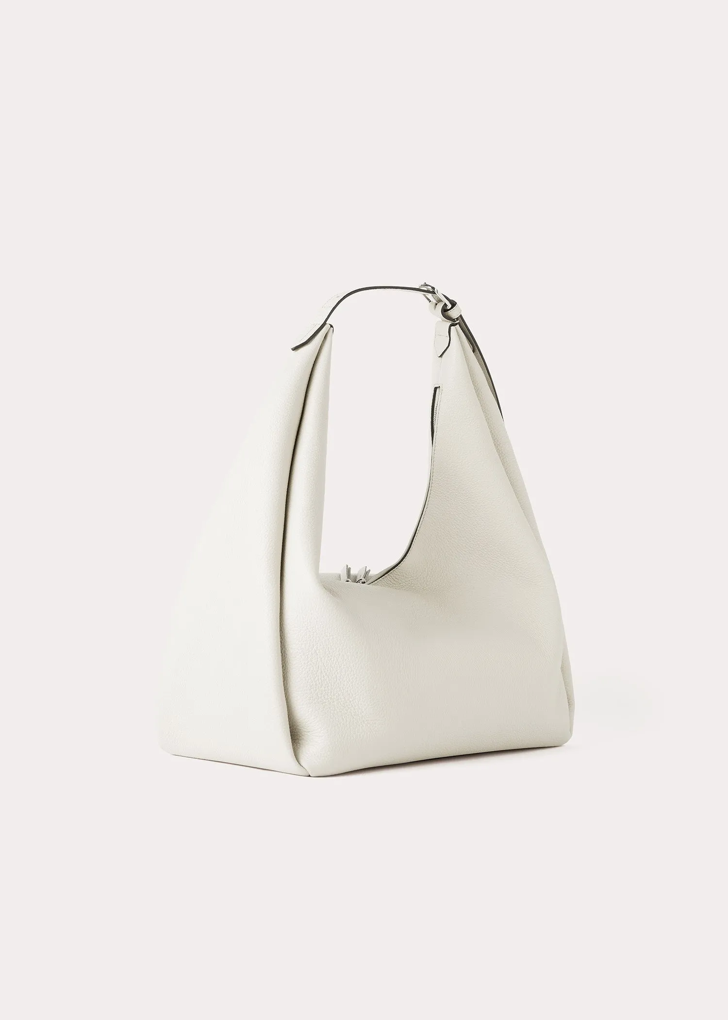 Grained-leather hobo bag milk sold by Toteme product image thumbnail 4