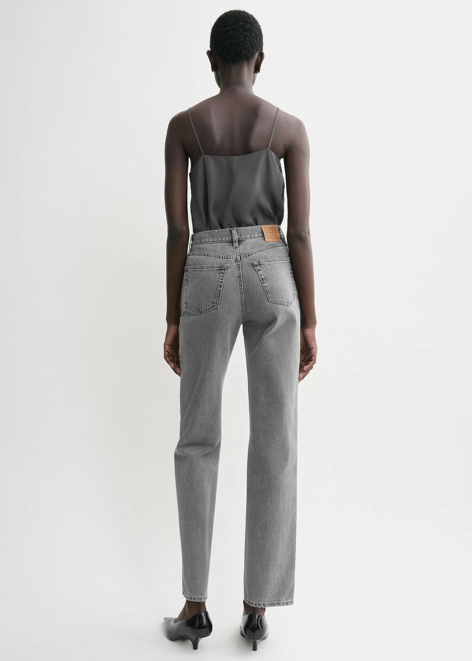 Crepe-back satin cami top lead sold by Toteme product image thumbnail 3