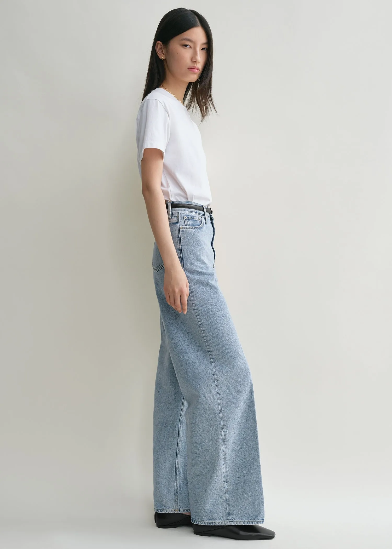 Wide leg denim cool blue sold by Toteme product image thumbnail 2