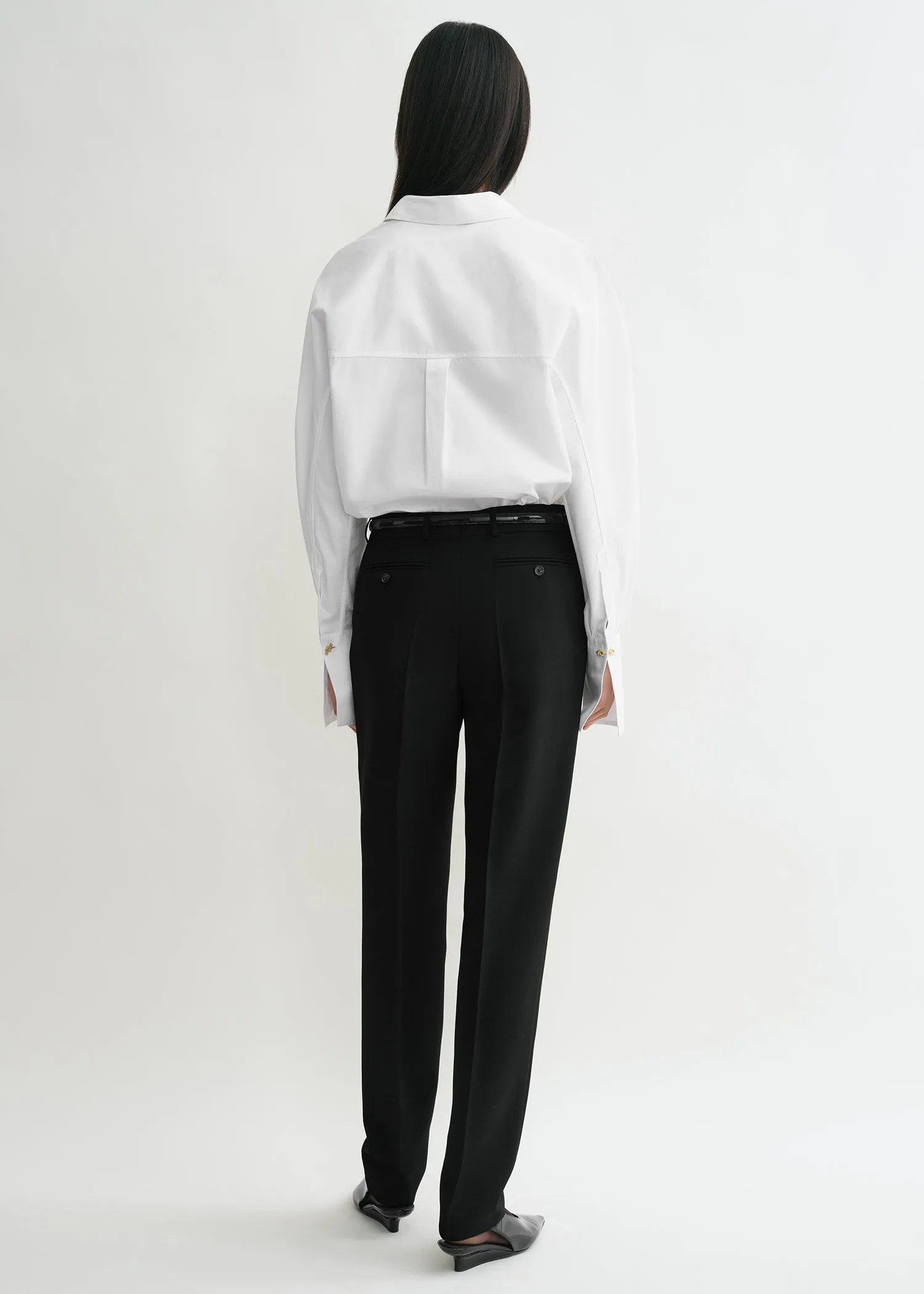 Oversized tuxedo shirt white sold by Toteme product image thumbnail 3