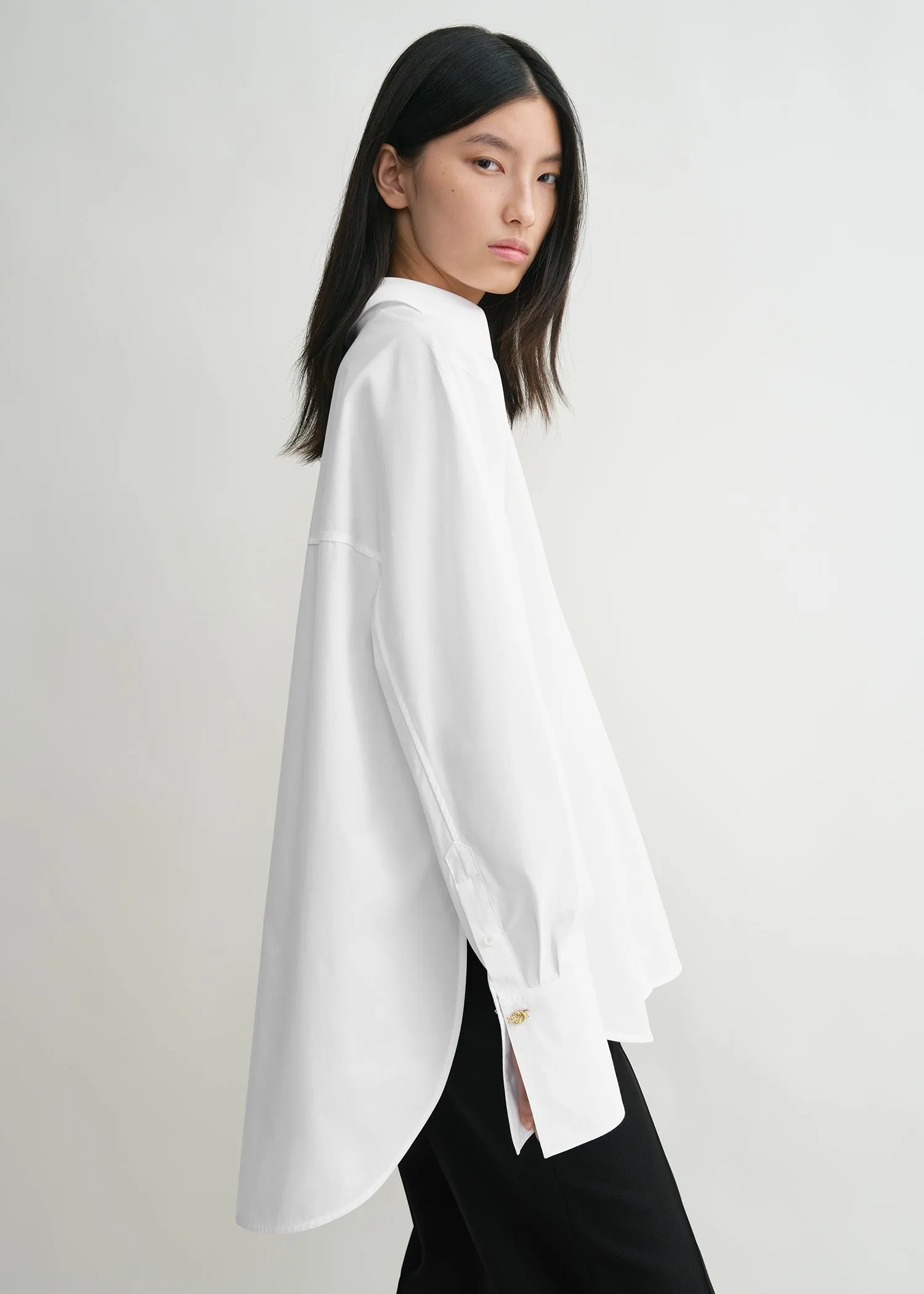 Oversized tuxedo shirt white sold by Toteme product image thumbnail 4