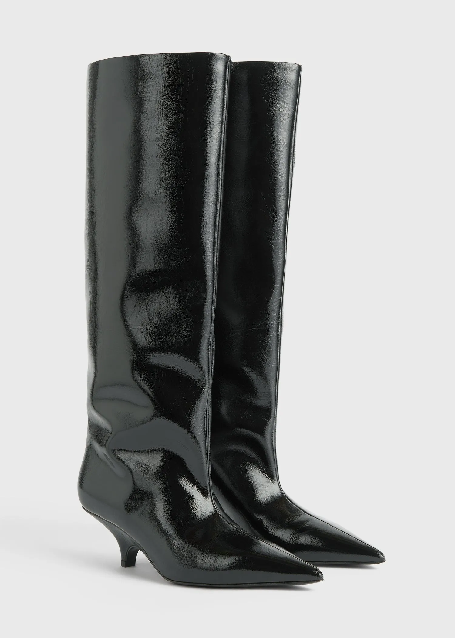 Wedge-heel Naplack boots black sold by Toteme product image thumbnail 4