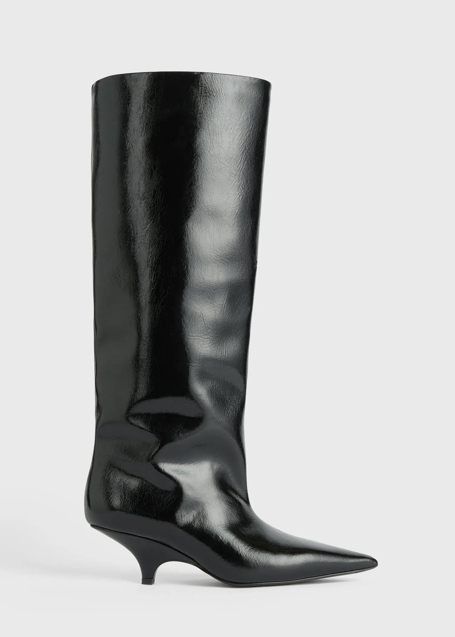 Wedge-heel Naplack boots black sold by Toteme