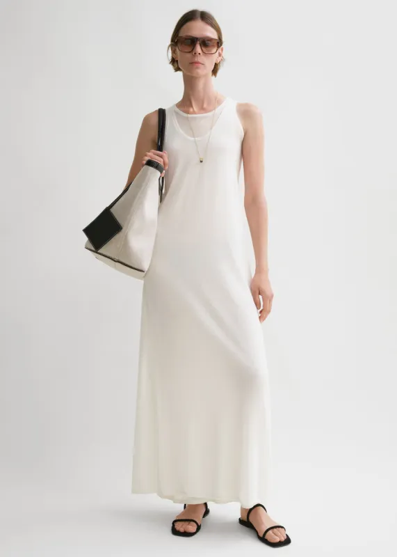 Layered knit tank dress talc made by Toteme