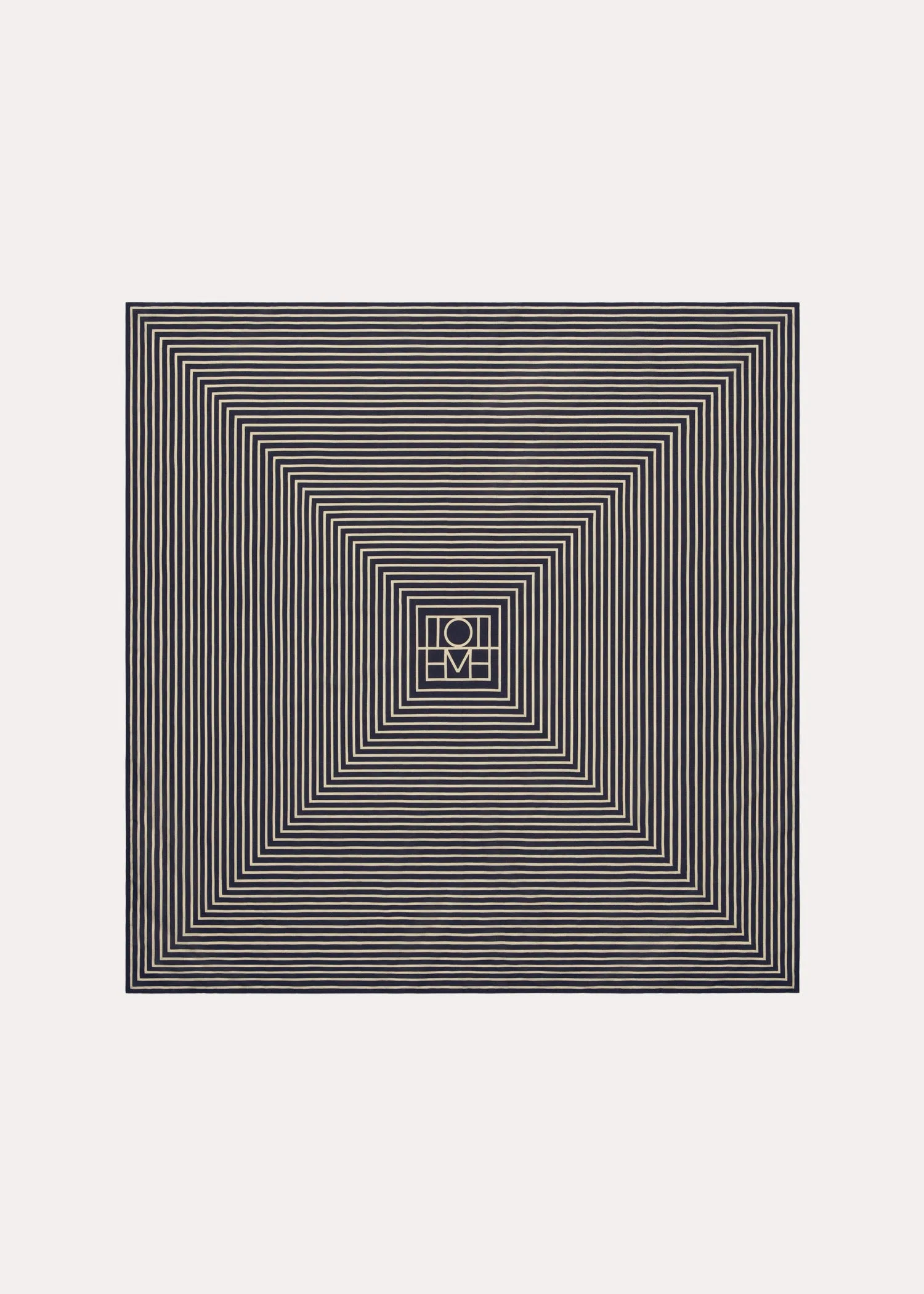 Signature monogram cotton blanket scarf black sold by Toteme product image thumbnail 5