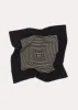 Centered monogram silk scarf black sold by Toteme