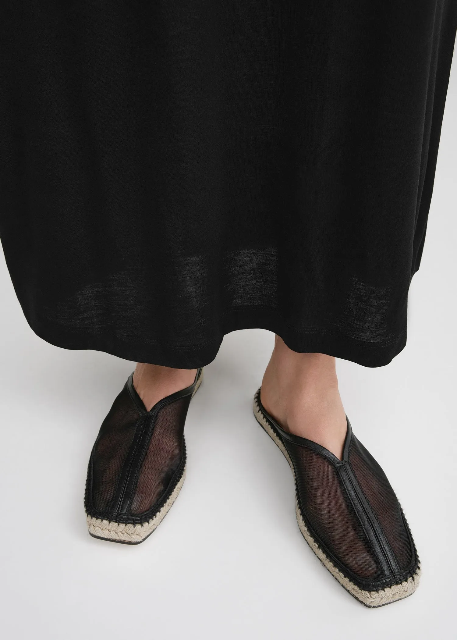 Mesh espadrille slippers black sold by Toteme product image thumbnail 2