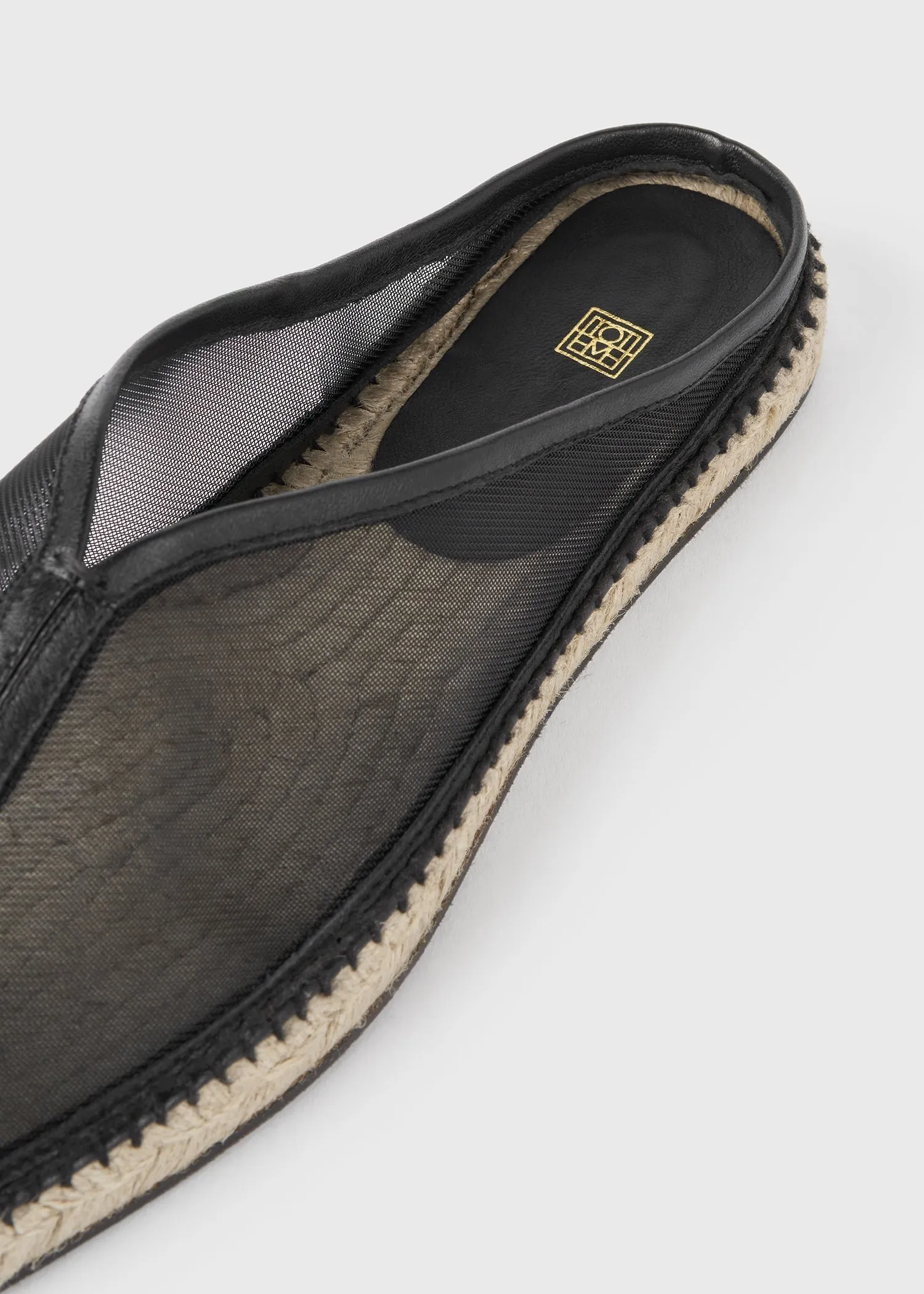 Mesh espadrille slippers black sold by Toteme product image thumbnail 5