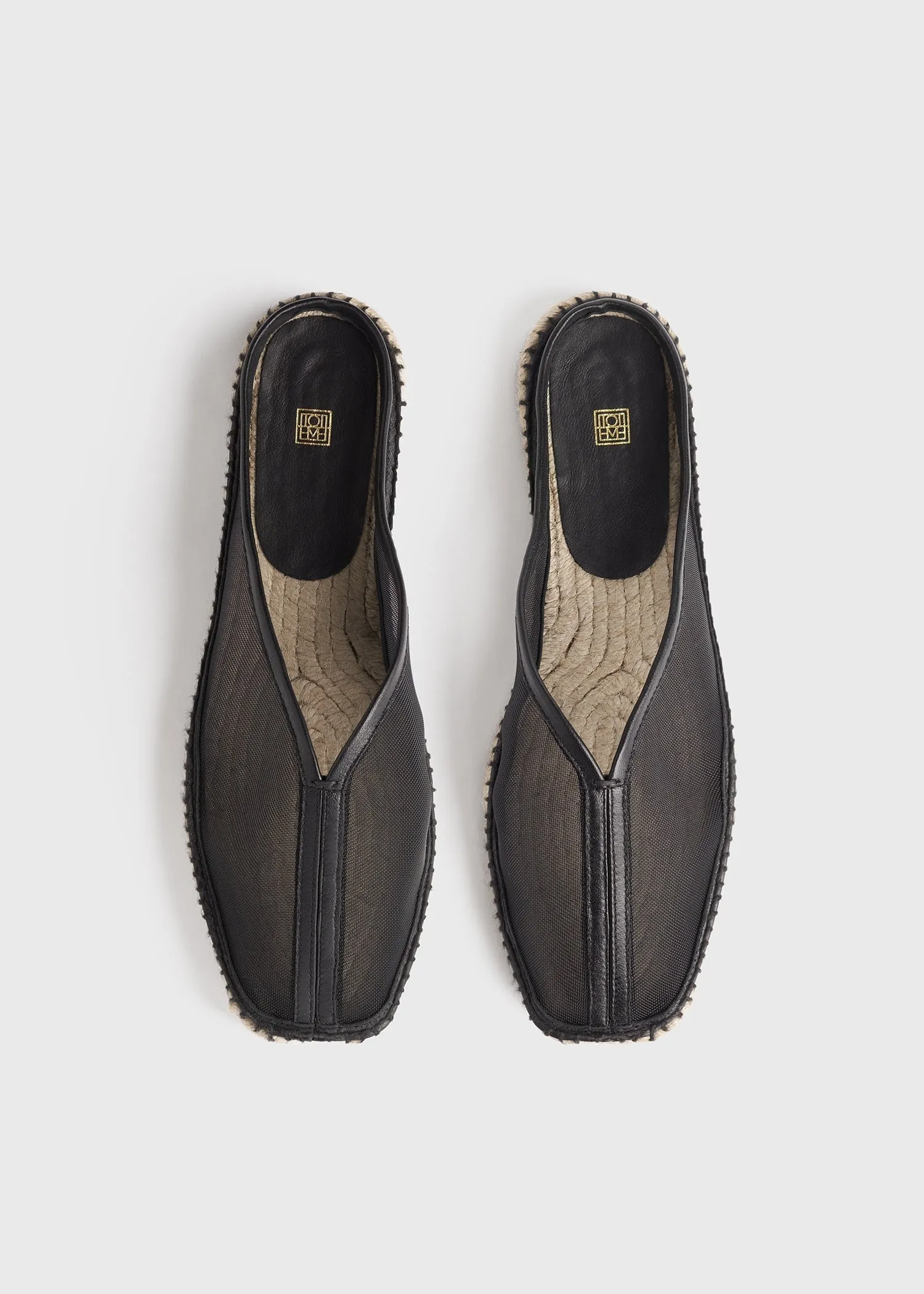 Mesh espadrille slippers black sold by Toteme product image thumbnail 3