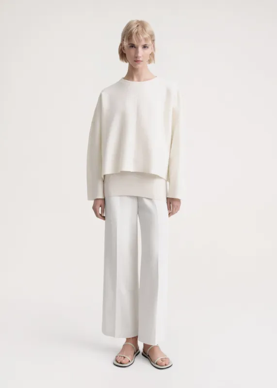 Felted merino knit off-white sold by Toteme