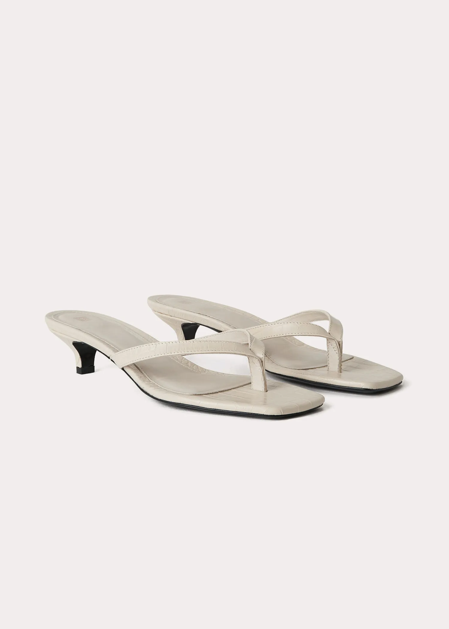 The Flip-Flop Heel sand croco sold by Toteme product image thumbnail 5