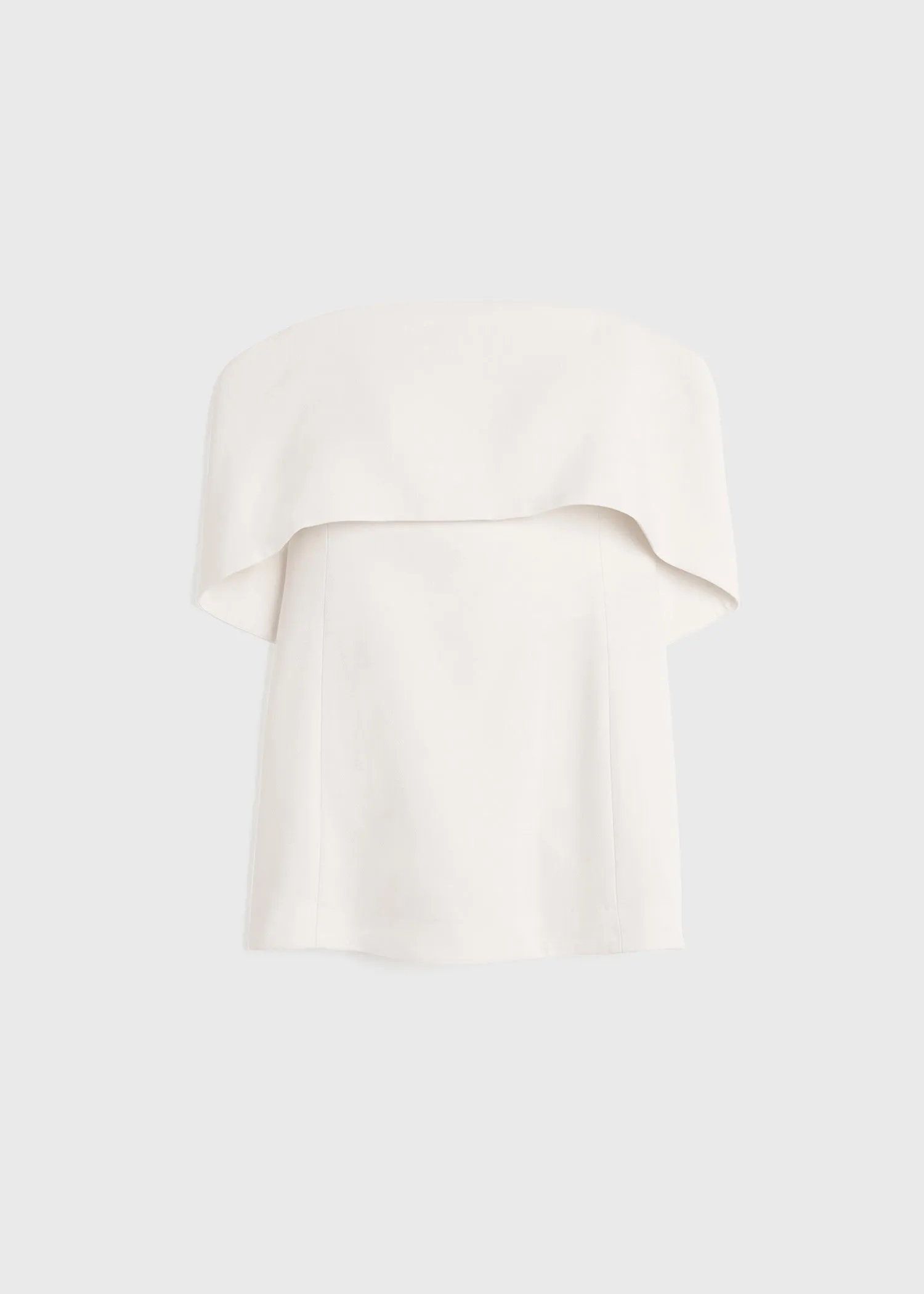 Off-shoulder evening top macadamia sold by Toteme product image thumbnail 5