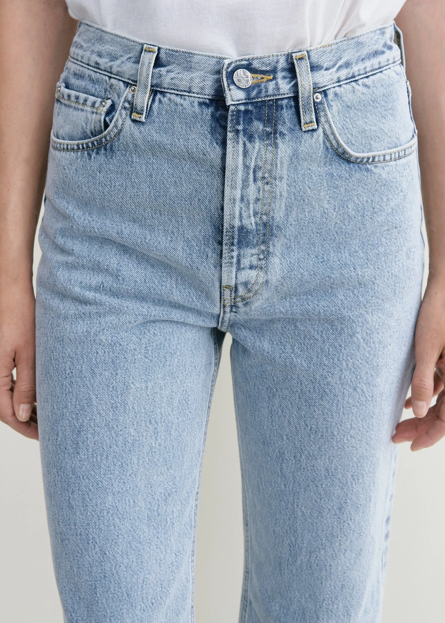 Classic cut denim full length cool blue sold by Toteme product image thumbnail 4