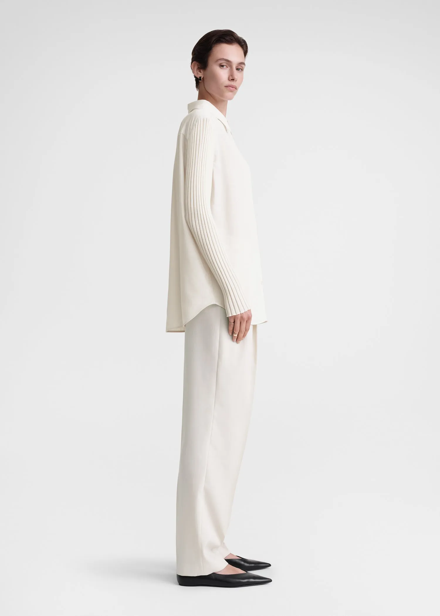 Bi-material shirt snow sold by Toteme product image thumbnail 2