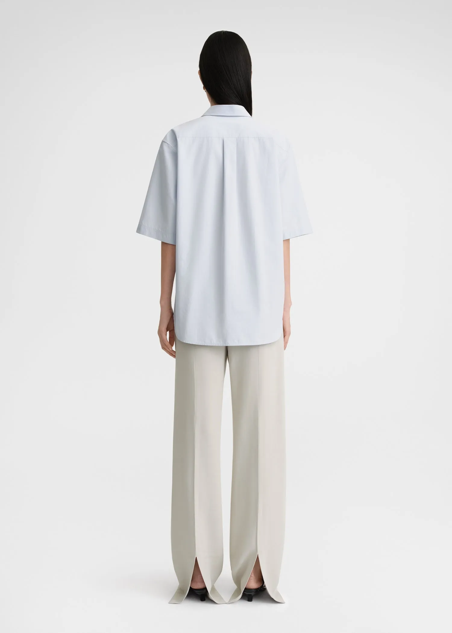 Short-sleeve poplin shirt ice sold by Toteme product image thumbnail 4