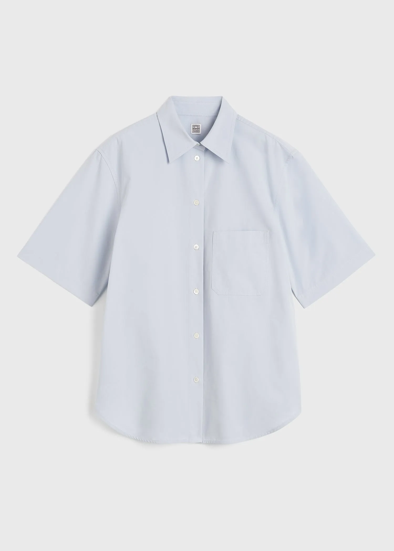 Short-sleeve poplin shirt ice sold by Toteme product image thumbnail 5