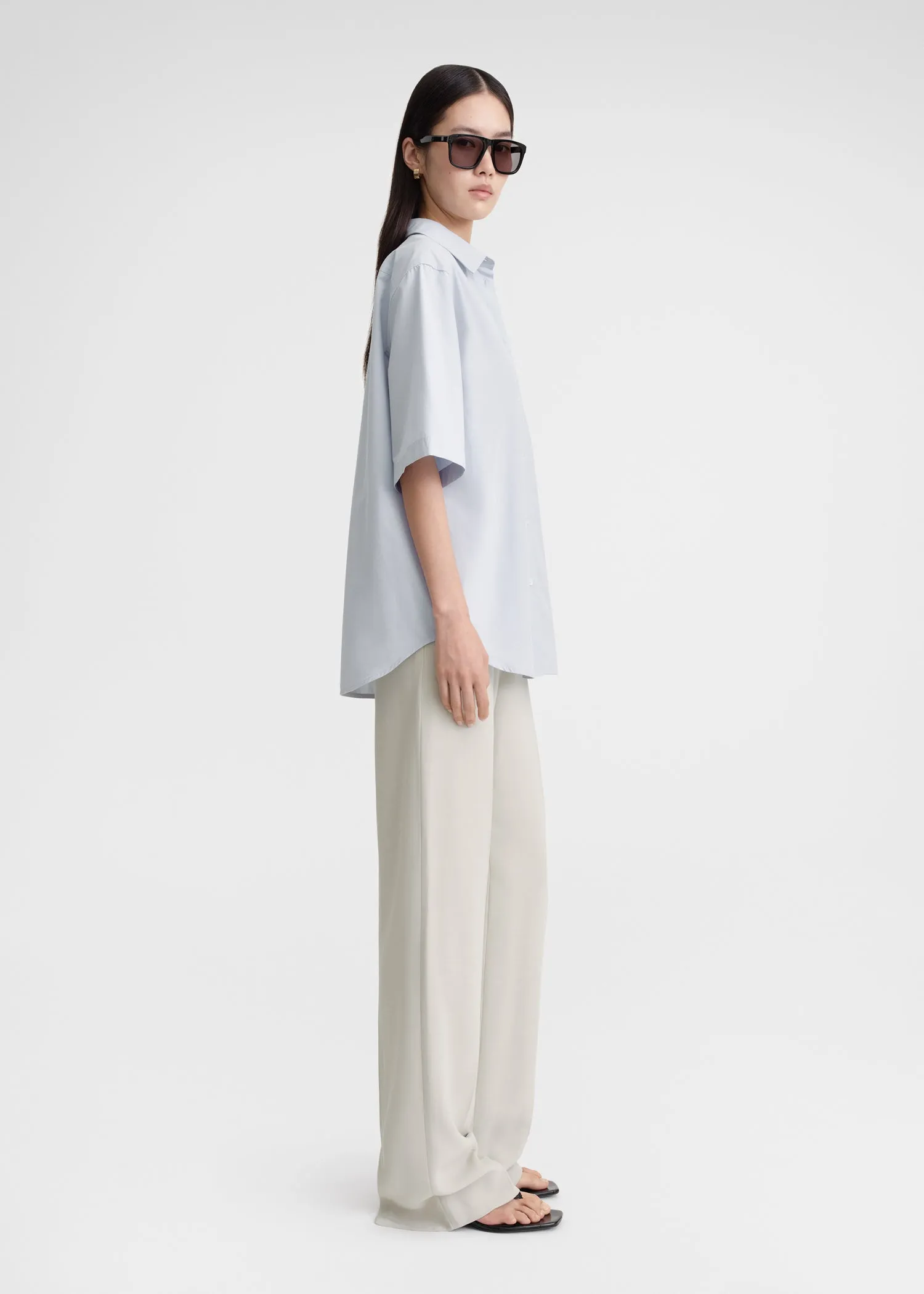 Short-sleeve poplin shirt ice sold by Toteme product image thumbnail 3