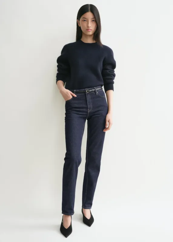 Low taper denim slate made by Toteme