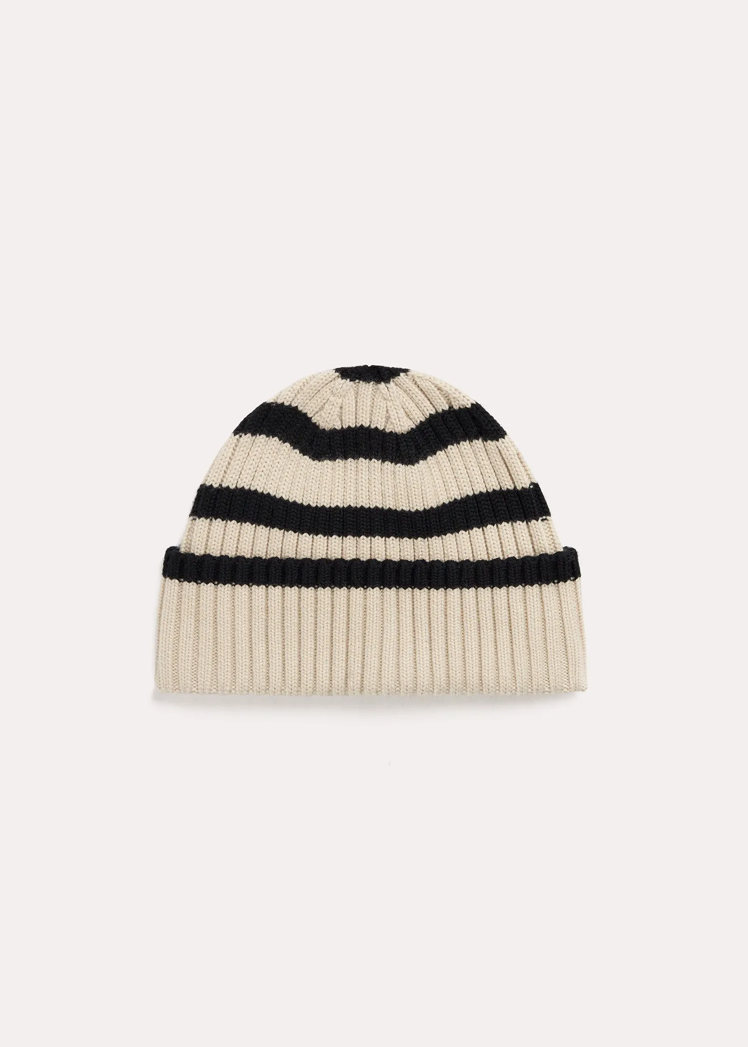 Signature stripe beanie light sand sold by Toteme product image thumbnail 5