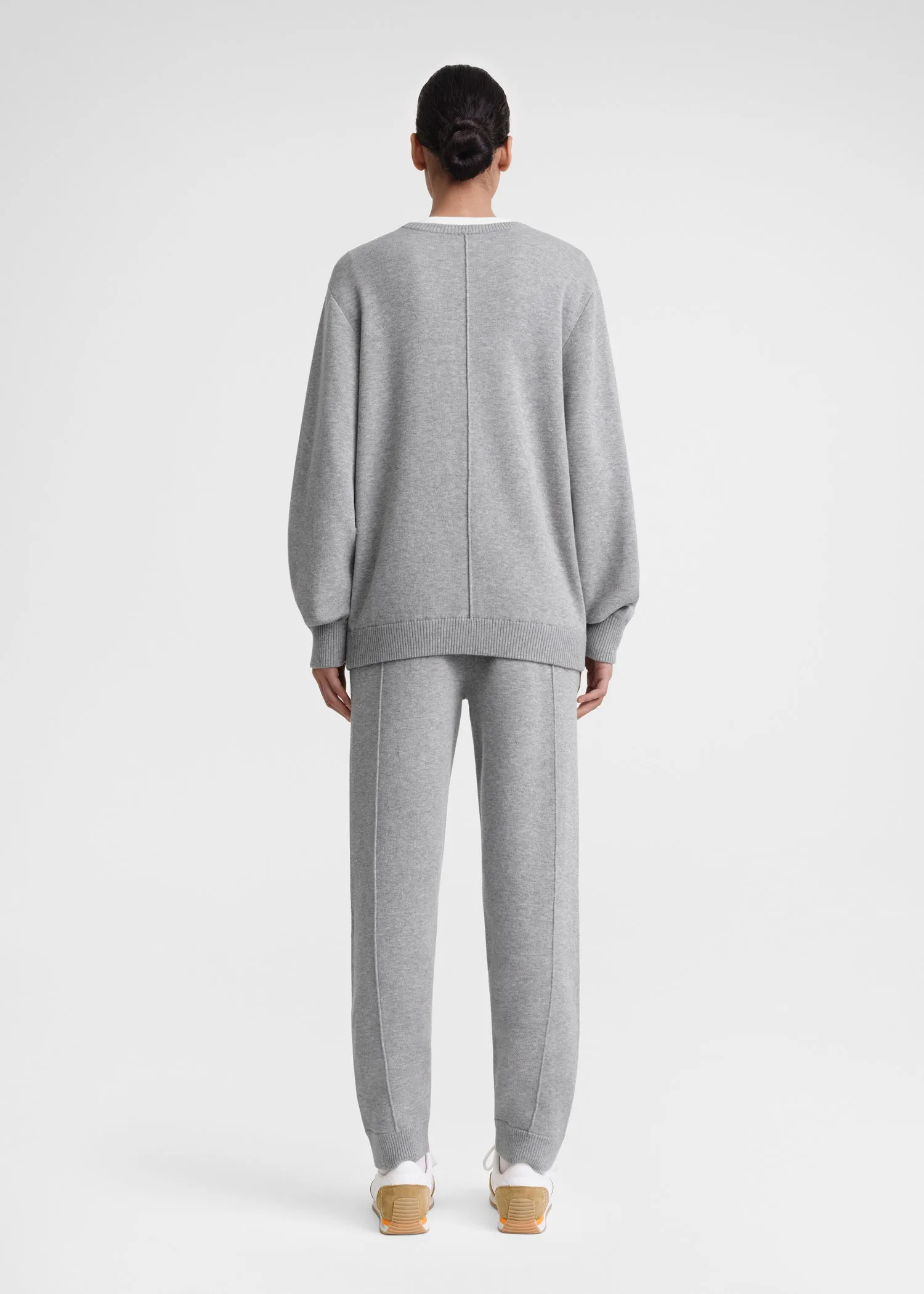 Cotton cashmere sweatshirt grey melange sold by Toteme product image thumbnail 3