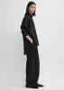 Kimono-sleeve poplin shirt black sold by Toteme