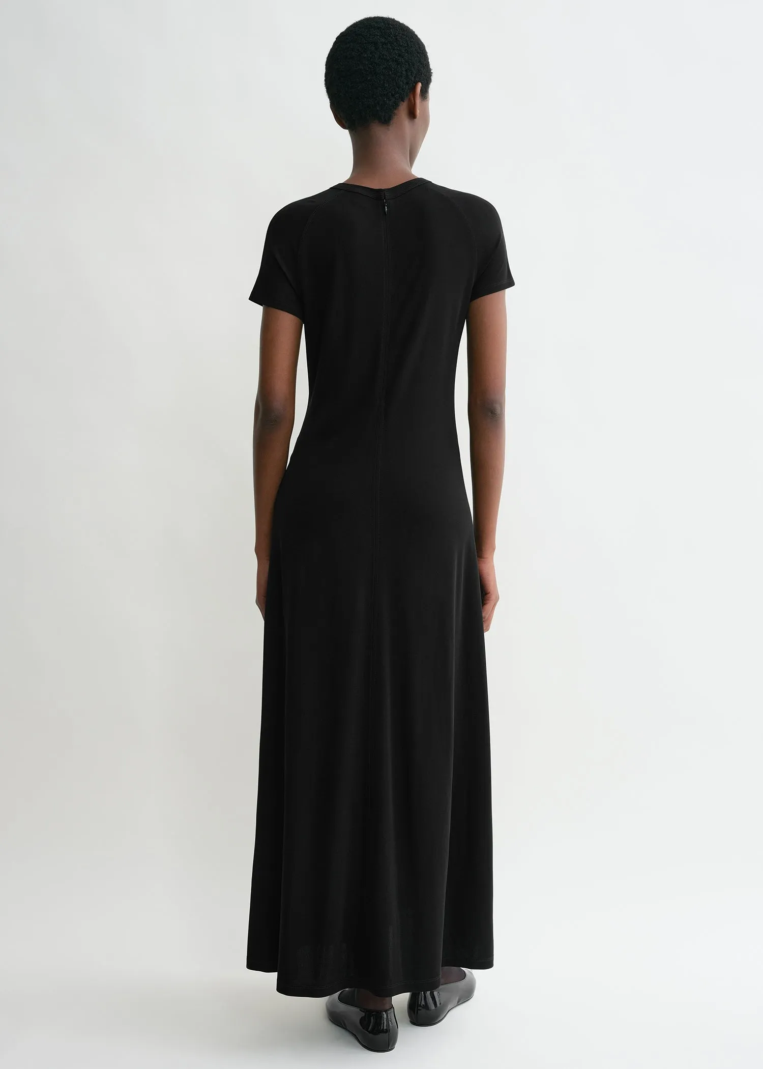 Fluid jersey dress black sold by Toteme product image thumbnail 3