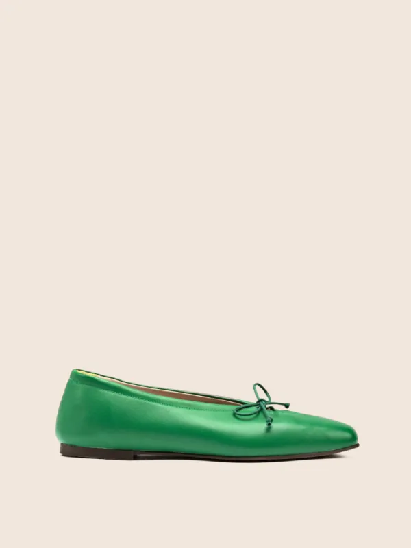 Prato Green Ballerina sold by Maguire Shoes