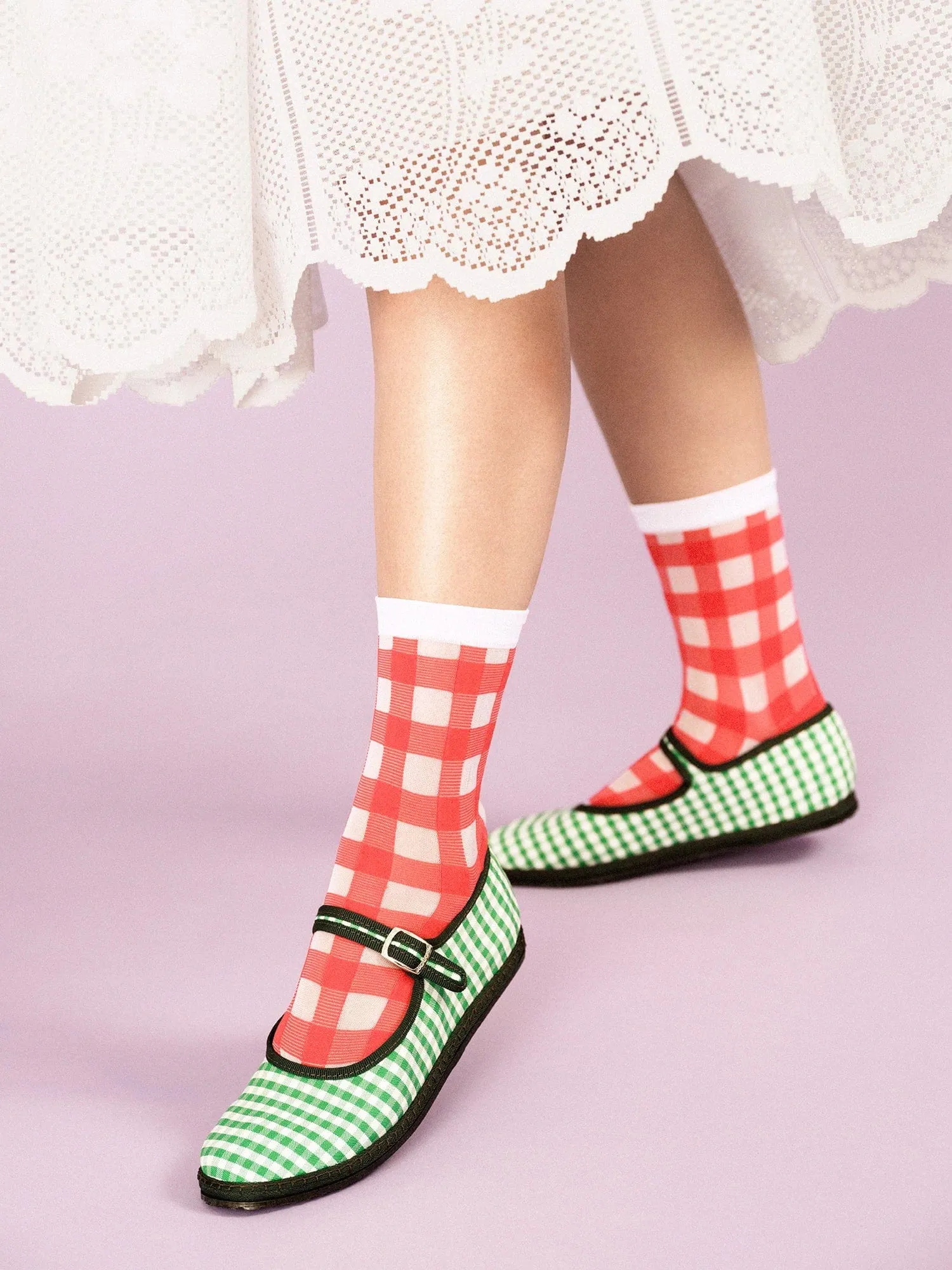 Shirley Sheer Crew Red sold by Maguire Shoes product image thumbnail 2