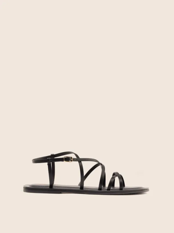 Minori Black Sandal sold by Maguire Shoes