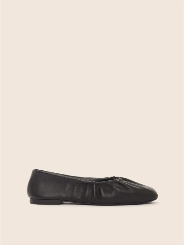 Pinoso Black Ballerina sold by Maguire Shoes