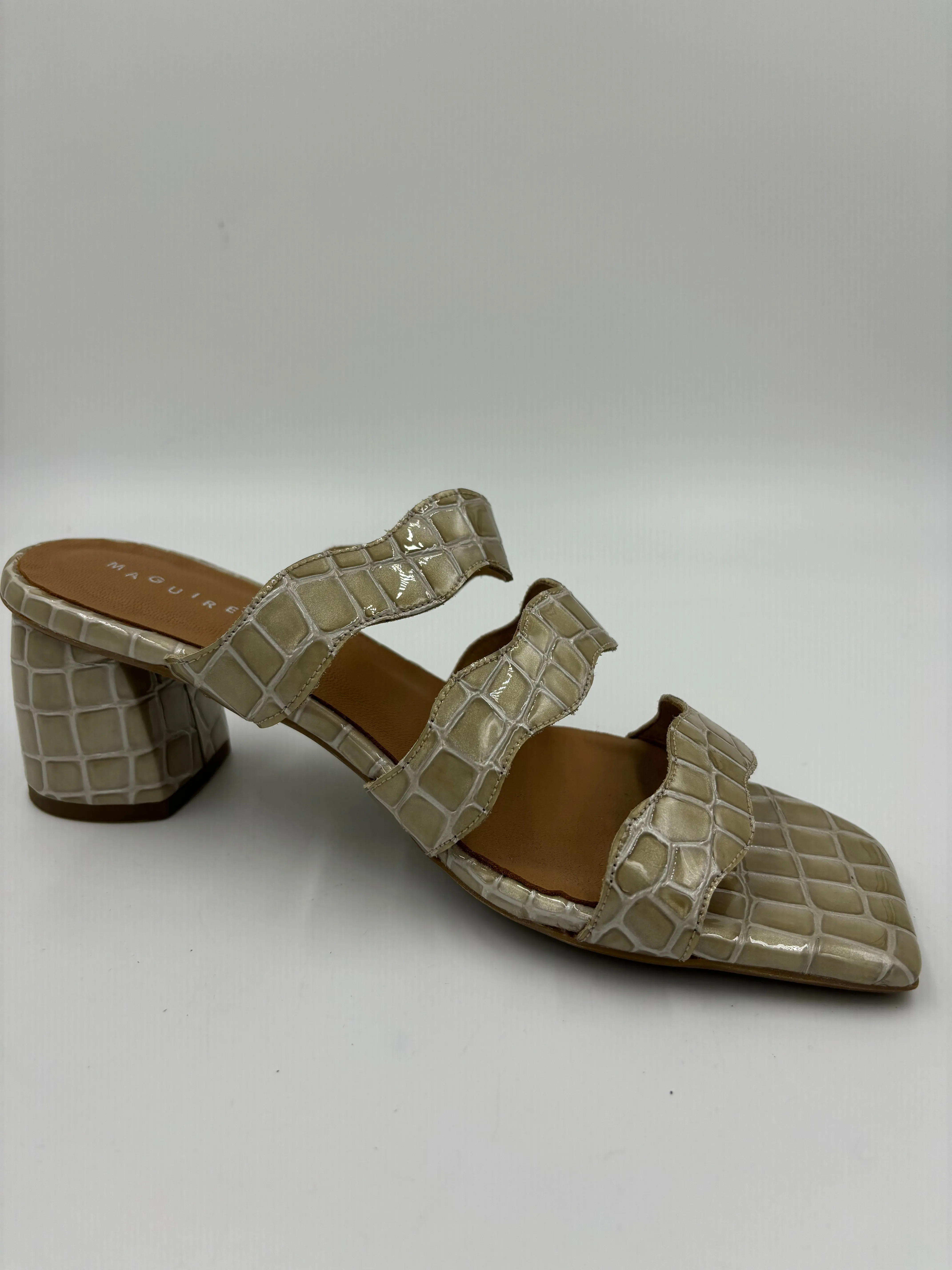 Second Hand Riva Embossed Beige Heel sold by Maguire Shoes product image thumbnail 3