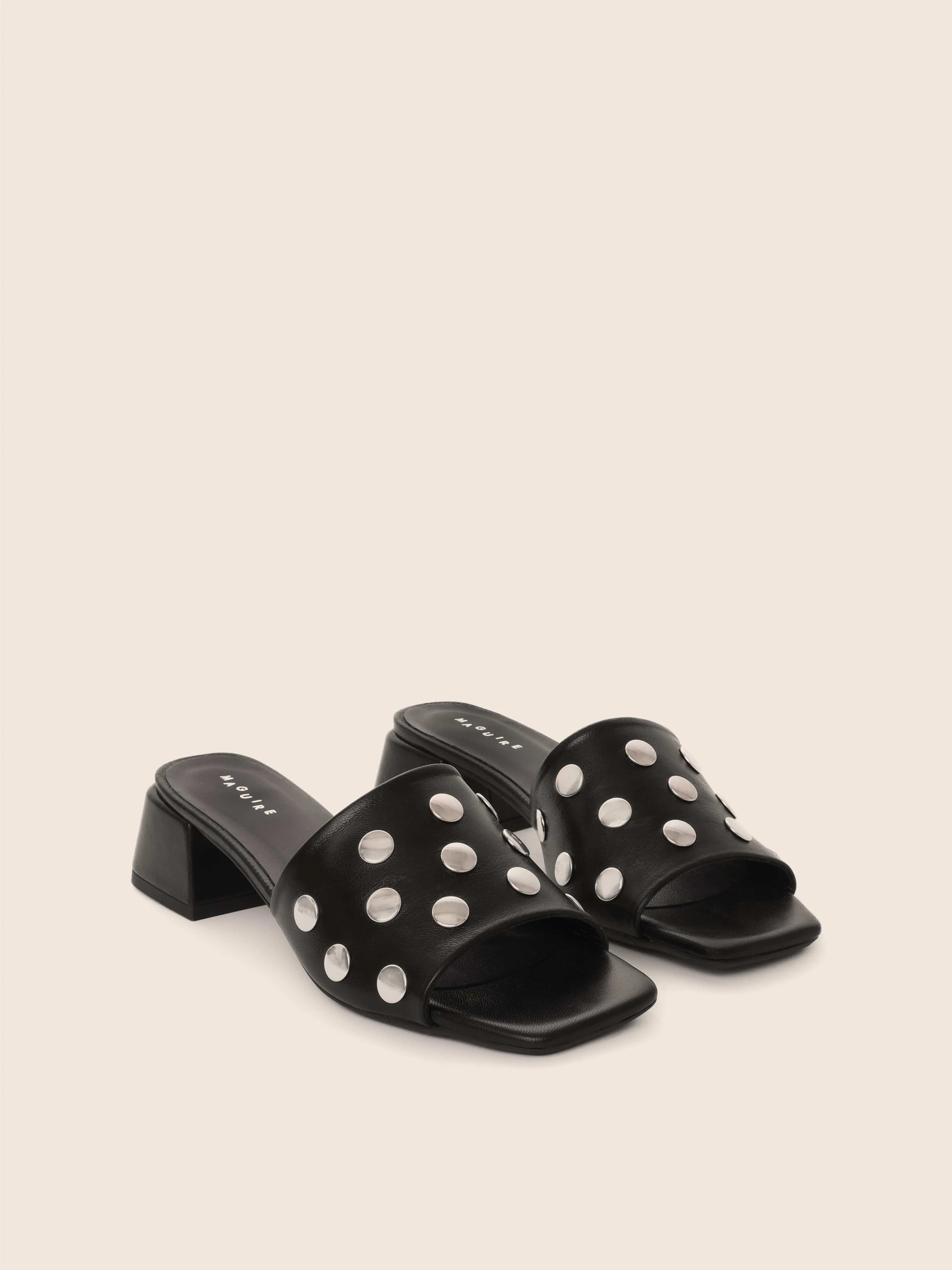 Mérida Black Stud Sandal sold by Maguire Shoes product image thumbnail 3