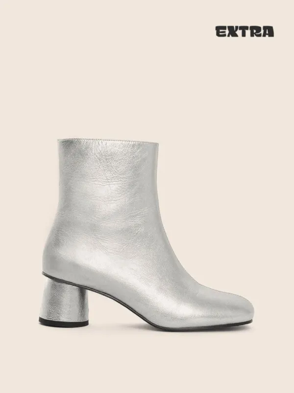 Maia Silver Boot sold by Maguire Shoes