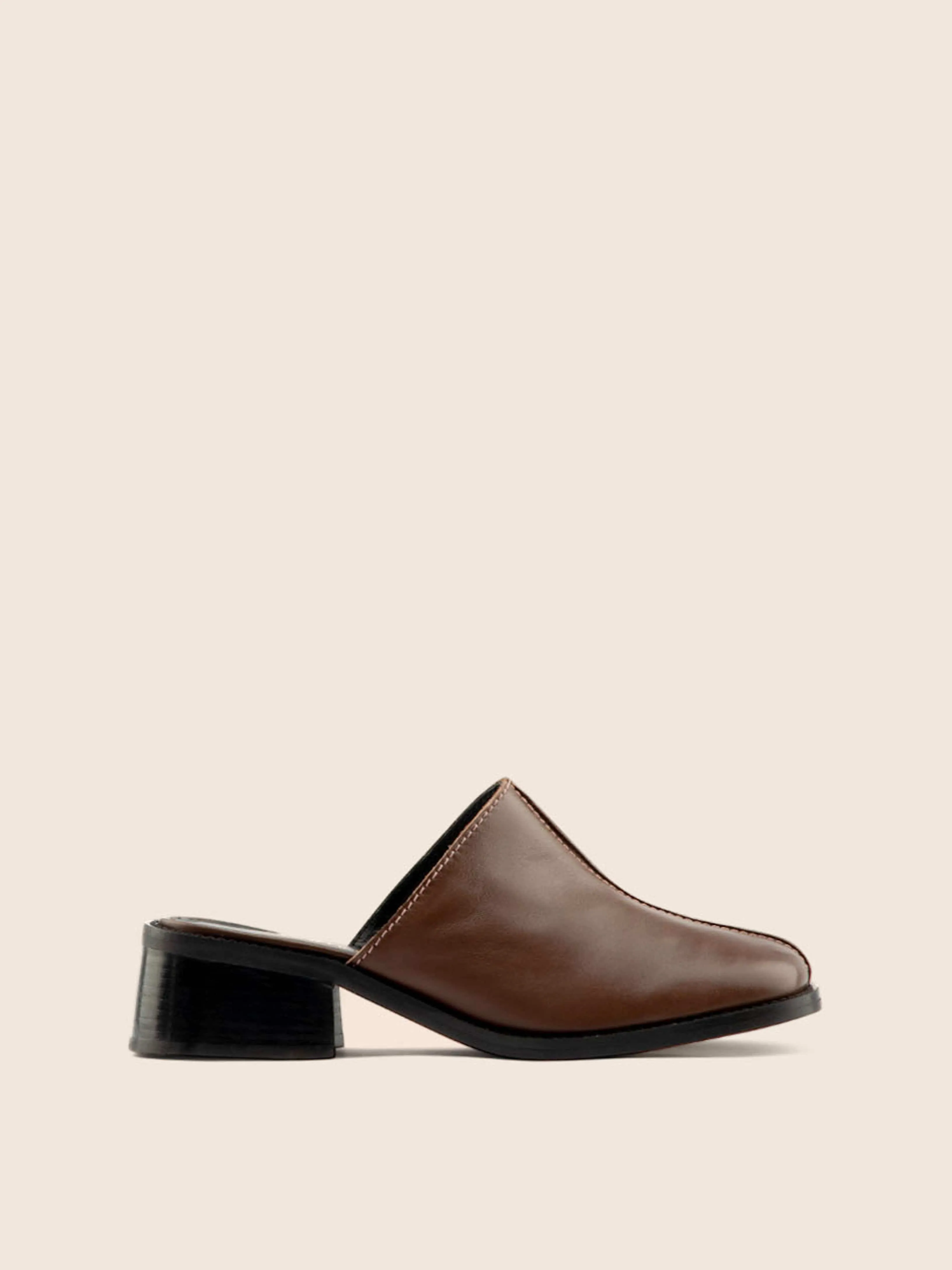 Safara Brown Mule sold by Maguire Shoes