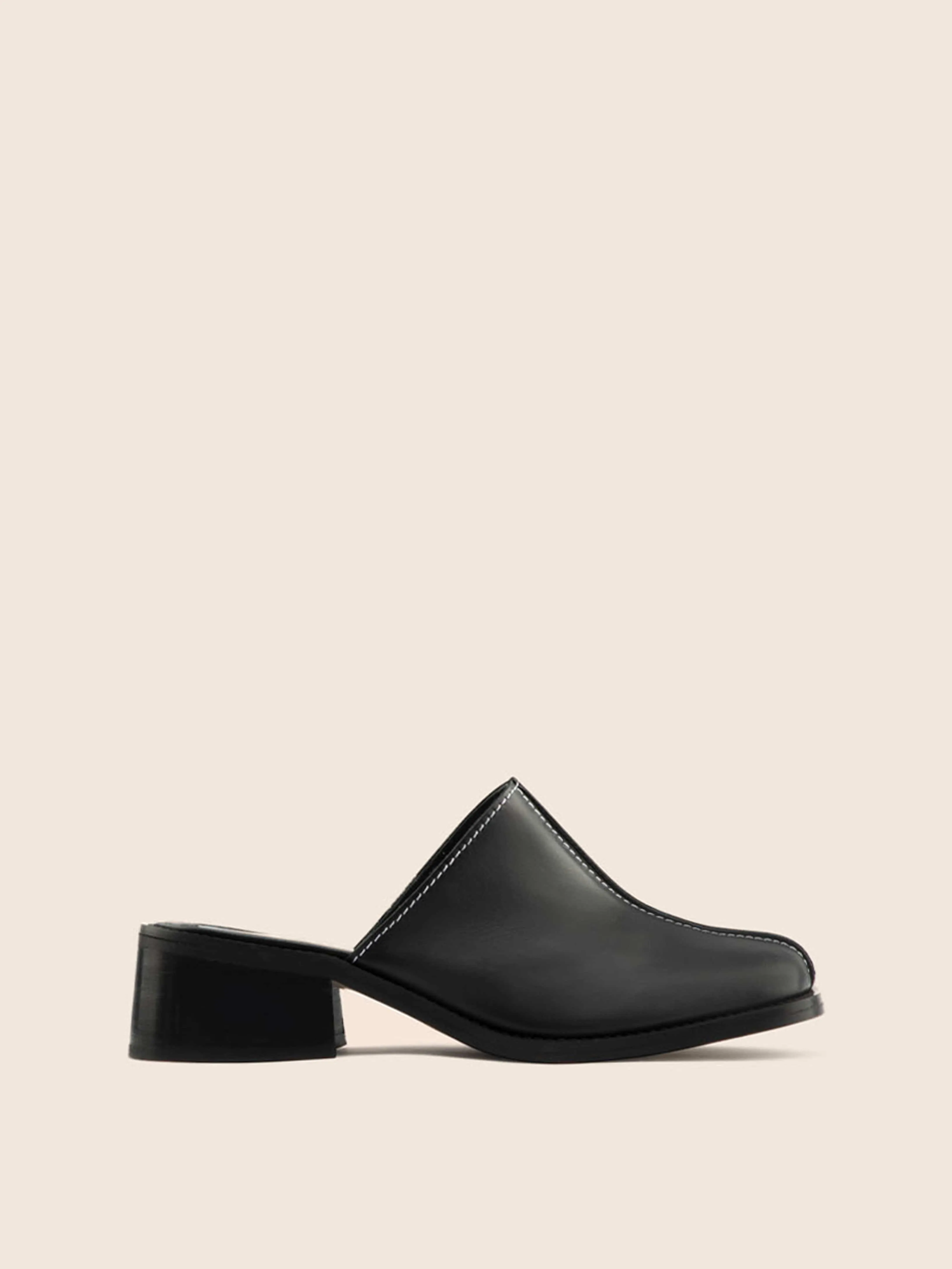 Safara Black Mule sold by Maguire Shoes