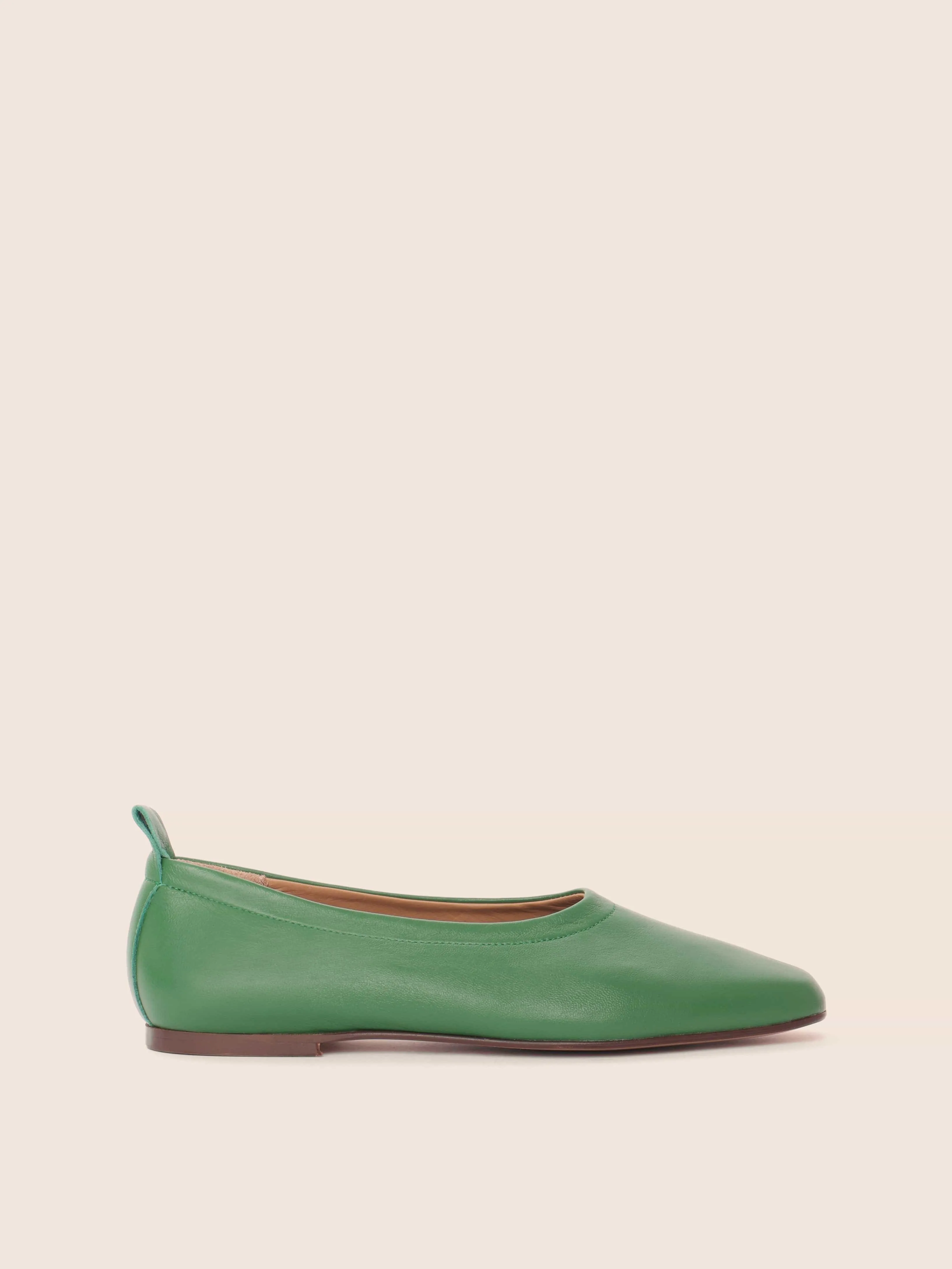 Velada Green Ballerina sold by Maguire Shoes