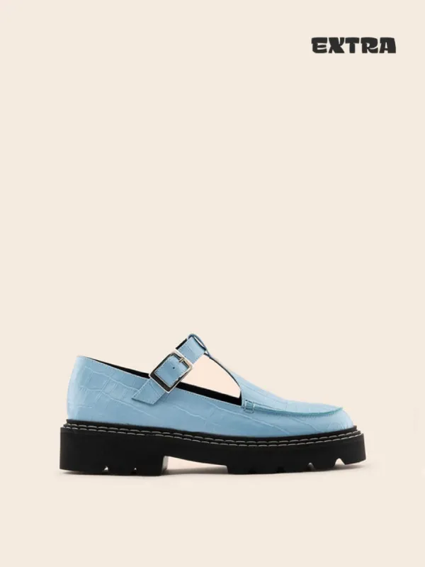 Neiva Sky Blue Mary Jane sold by Maguire Shoes