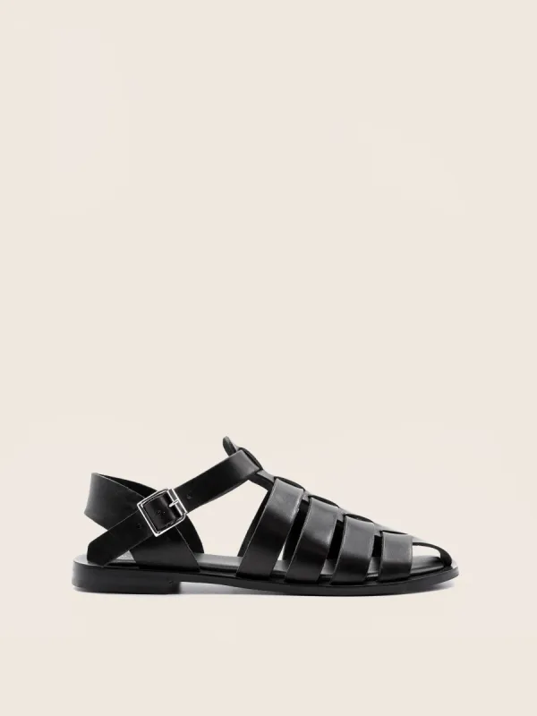 Sanza Black Sandal sold by Maguire Shoes