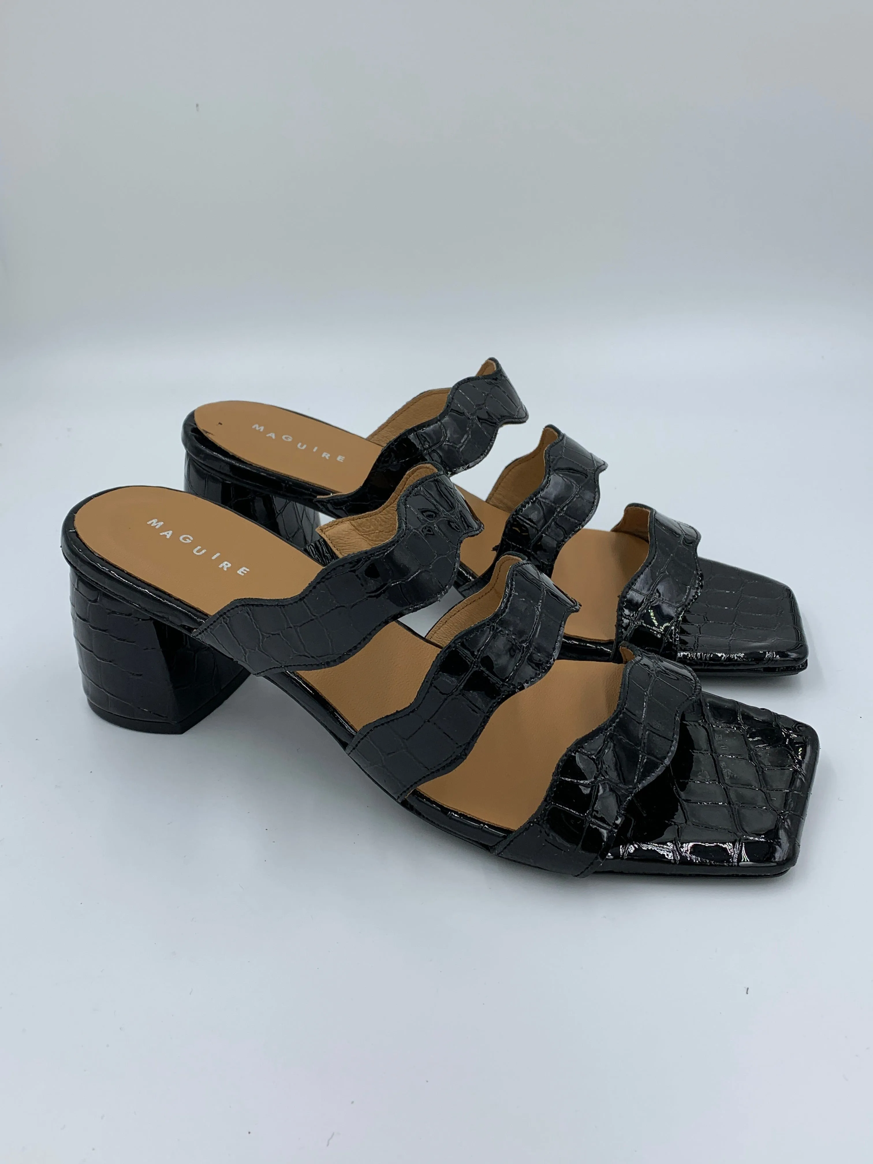 Imperfect Riva Embossed Black Heel sold by Maguire Shoes product image thumbnail 3