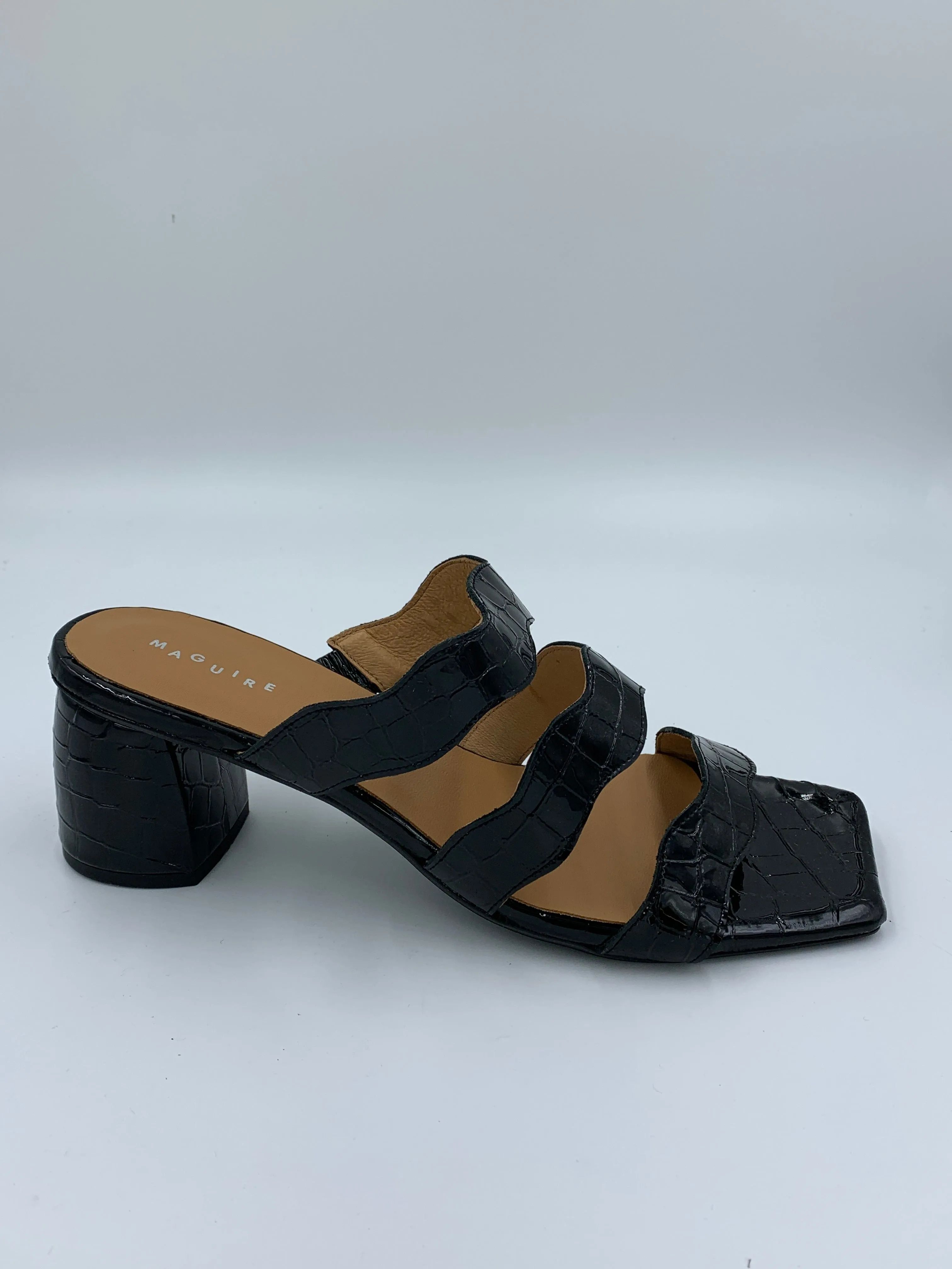 Imperfect Riva Embossed Black Heel sold by Maguire Shoes product image thumbnail 4