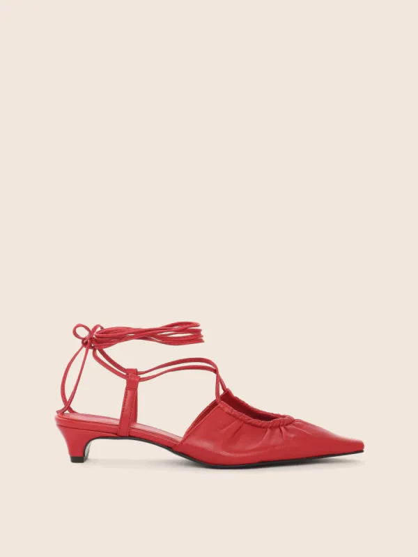 Rafael Cherry Pump sold by Maguire Shoes