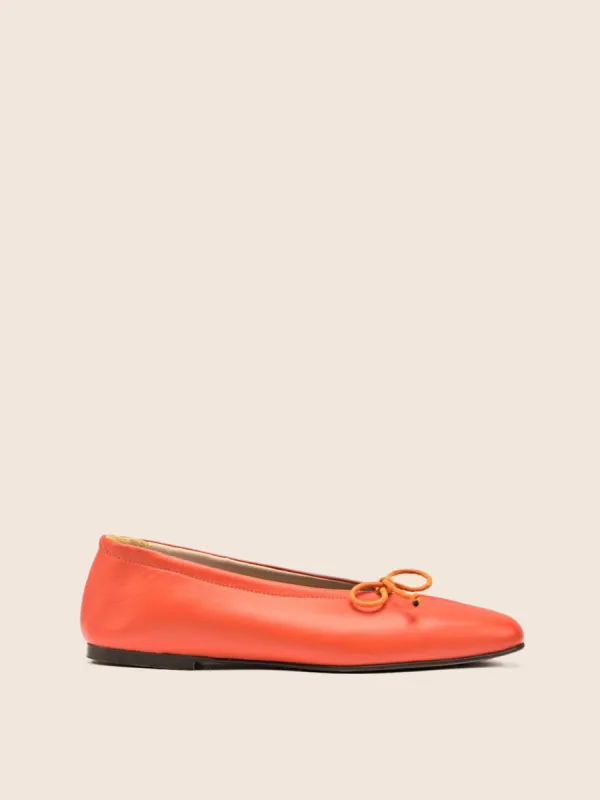 Prato Orange Ballerina sold by Maguire Shoes