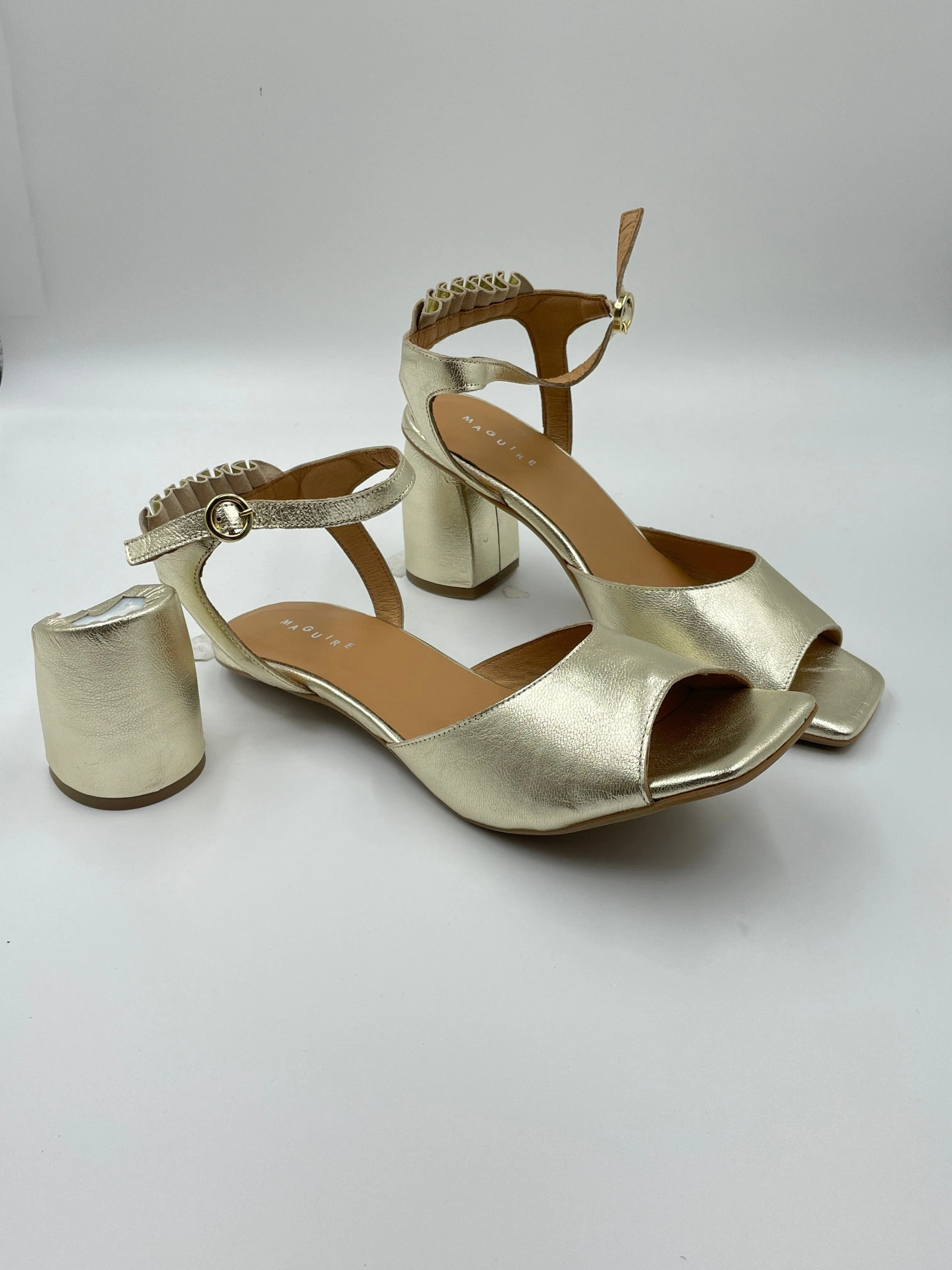Imperfect Zamora Gold Heel sold by Maguire Shoes product image thumbnail 2