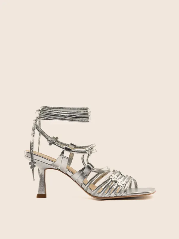Vitoria Silver Heel sold by Maguire Shoes
