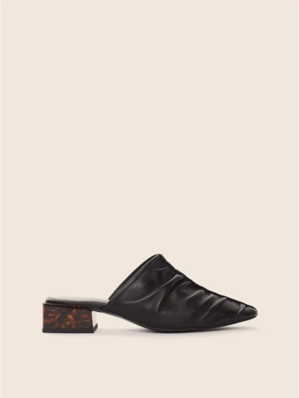 Amora Black Mule sold by Maguire Shoes
