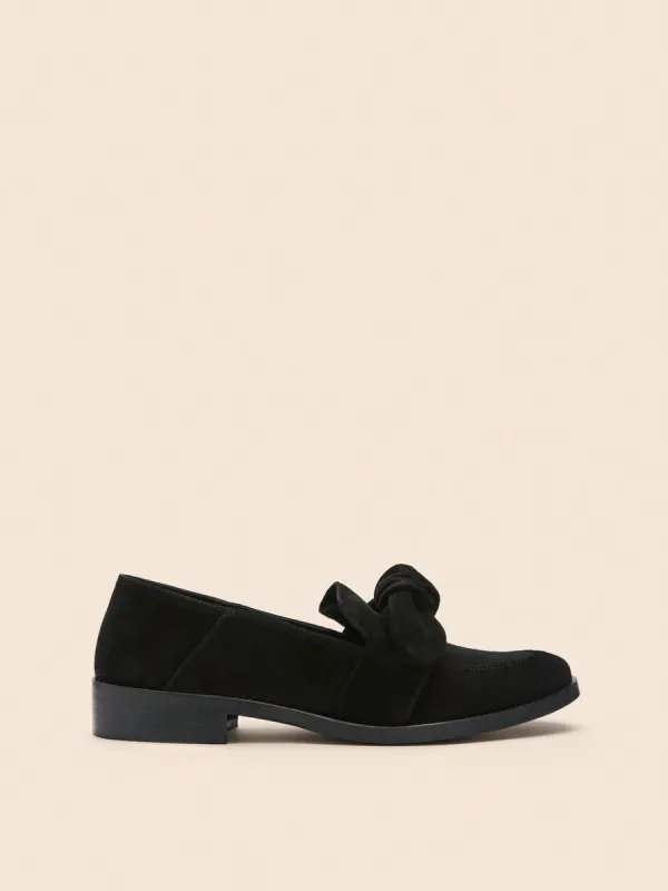 Valencia Black Suede Loafer sold by Maguire Shoes