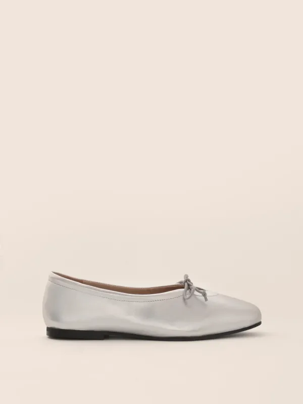 Prato Silver Ballerina sold by Maguire Shoes