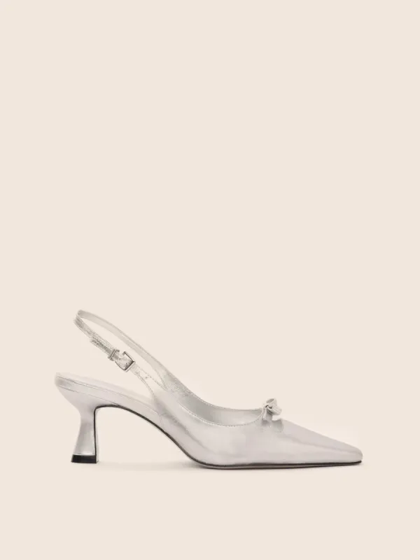 Viana Silver Pump sold by Maguire Shoes
