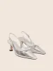 Viana Silver Pump sold by Maguire Shoes